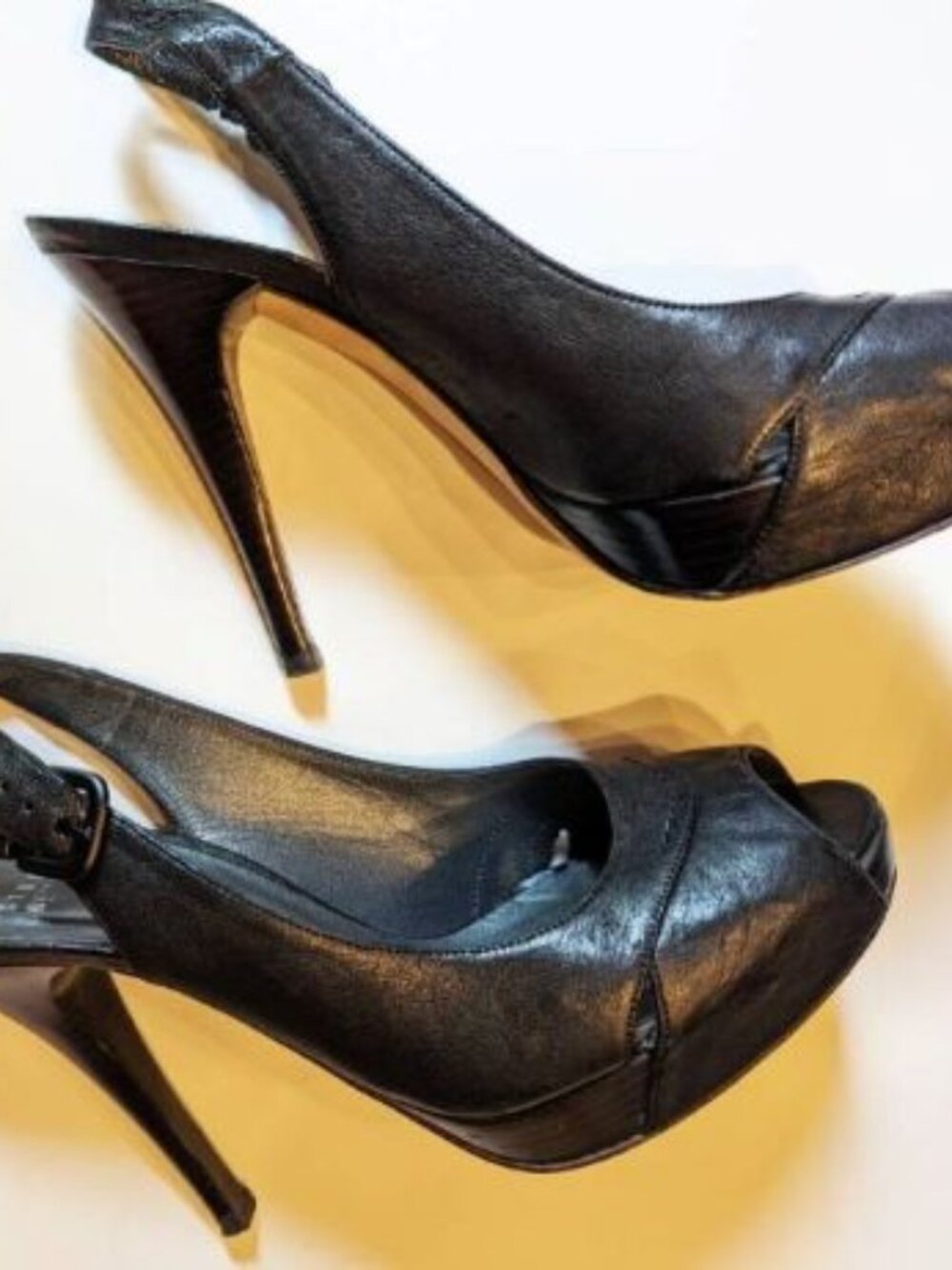 Stewart Weitzman peep toe platform slingback pump